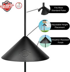 Squirrel Shield Wrap Around Songbird Feeder Metal Baffle, Black, 18-in slide 2 of 7