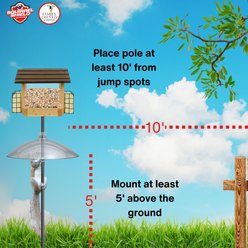 Squirrel Shield Dual-Mount Transparent Songbird Feeder Baffle, Clear, 16-in slide 2 of 9