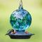 Show in main carousel: EcoCycle Garden Globe Handblown Recycled Glass Nectar Hummingbird Feeder, Blue, 19-oz slide 7 of 8