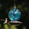 Show in main carousel: EcoCycle Garden Globe Handblown Recycled Glass Nectar Hummingbird Feeder, Blue, 19-oz slide 8 of 8