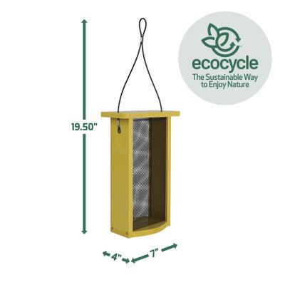 Show full view: EcoCycle Finch Fare Recycled Plastic Thistle Mesh Wild Bird Feeder, Yellow, 1.9-lb slide 2 of 8