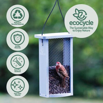 Show full view: EcoCycle Mesh Morsels Recycled Plastic Mesh Wild Bird Feeder, Blue, 1.9-lb slide 3 of 8