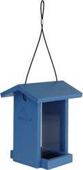 EcoCycle Tasty Tidbit Recycled Plastic House Hopper Wild Bird Feeder, Blue, 1.3-lb