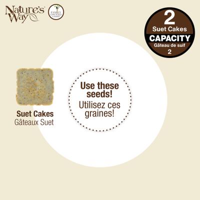 Show full view: Natures Way Bird Products Suet Cage Wild Bird Feeder with Roof, Black, 2 cake slide 6 of 8