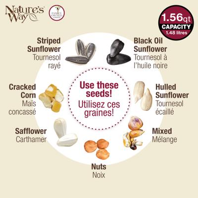 Show full view: Natures Way Bird Products Contemporary Lantern Gazebo Decorative Wild Bird Feeder, Black, 2.2-lb slide 6 of 6