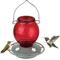 Show in main carousel: EcoCycle Crimson Comb Recycled Glass Nectar Hummingbird Feeder, Red, 16-oz slide 1 of 8
