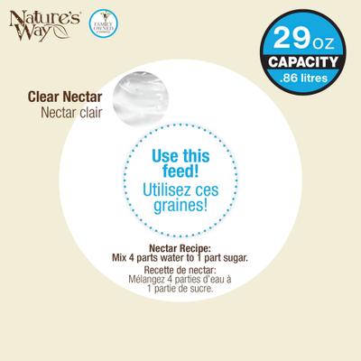 Show full view: Natures Way Bird Products Antique Nectar Hummingbird Gravity Feeder, Lilac Dreams, 29-oz slide 6 of 8