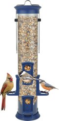 Natures Way Bird Products Plastic Tube Wild Bird Feeder, Blue, 1.2 quart, 1.7-lb