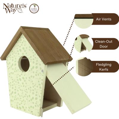 Show full view: Natures Way Bird Products Spring Ivy Decorative Bluebird House, White slide 4 of 6