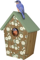 Natures Way Bird Products Verdant Petals Decorative Bluebird House, Green