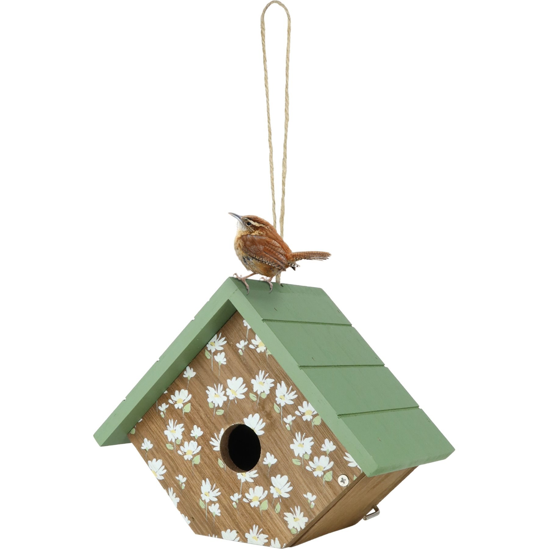 Natures Way Bird Products Springwood Daisy Decorative Wren & Warbler House, Green