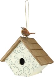 Natures Way Bird Products Ivy Perch Decorative Wren House, White