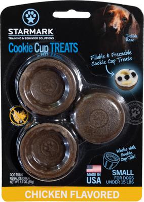 Show full view: Starmark Cookie Cup Chicken Dog Hard Chew Treats, 3 count, 1.7-oz pouch slide 6 of 7