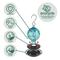 Show in main carousel: EcoCycle Garden Globe Handblown Recycled Glass Nectar Hummingbird Feeder, Blue, 19-oz slide 4 of 8