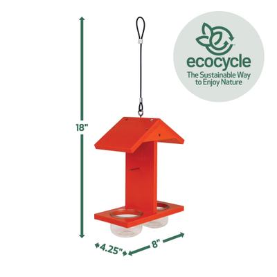 Show full view: EcoCycle Citrus Sampler Recycled Plastic Nectar Orange & Jelly Oriole Wild Bird Feeder, 1.75-cup slide 2 of 8