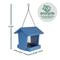 Show in main carousel: EcoCycle Banquet Recycled Plastic Hopper Wild Bird Feeder, Blue, 3-lb slide 2 of 8