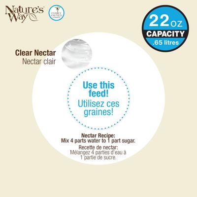 Show full view: Natures Way Bird Products Antique Crimson Carnation Nectar Hummingbird Gravity Feeder, Red, 22-oz slide 6 of 8