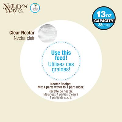 Show full view: Natures Way Bird Products Gravity Charming Cherry Nectar Hummingbird Feeder, Red, 13-oz slide 6 of 8