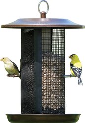 Natures Way Bird Products Beloved Bronze Dual-Chamber Metal Mesh Wild Bird Feeder, Bronze, 2.375 quart, 3.3-lb