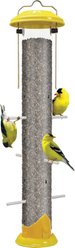 Natures Way Bird Products Bottoms Up Metal Thistle Tube Wild Bird Feeder, Yellow, 2.24-lb