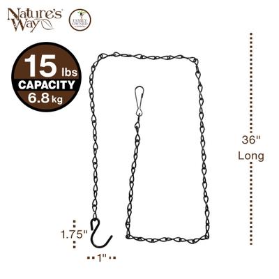 Show full view: Natures Way Bird Products Wildbird Feeder Hanging Chain, Black, 36-in slide 2 of 6