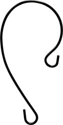 Natures Way Bird Products Decorative Hook, Black, 9-in