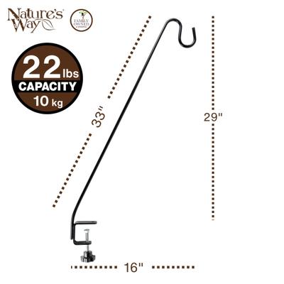 Show full view: Natures Way Bird Products Adjustable Clamp-On Deck Hook, Black slide 2 of 6