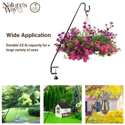 Show full view: Natures Way Bird Products Adjustable Clamp-On Deck Hook, Black slide 5 of 6