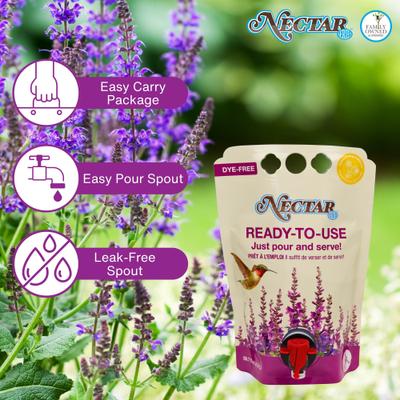 Show full view: Natures Way Bird Products Clear Nectar Ready to Use Hummingbird Food, 51-oz bag slide 2 of 8