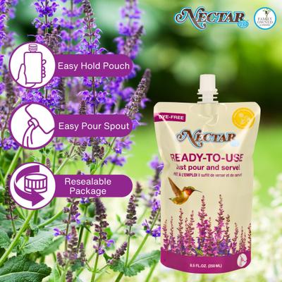 Show full view: Natures Way Bird Products Clear Nectar Ready to Use Hummingbird Food, 8.5-oz bag slide 3 of 8
