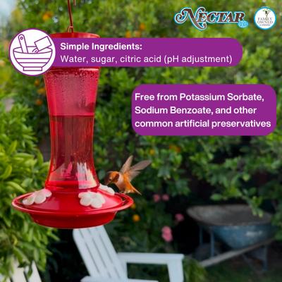 Show full view: Natures Way Bird Products Clear Nectar Ready to Use Hummingbird Food, 8.5-oz bag slide 4 of 8