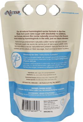 Show full view: Natures Way Bird Products Clear Nectar Concentrate Hummingbird Food, 51-oz bag slide 8 of 8
