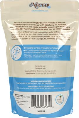 Show full view: Natures Way Bird Products Clear Nectar Powder Hummingbird Food, 2-lb bag slide 8 of 8