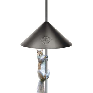 Squirrel Shield Wrap Around Songbird Feeder Metal Baffle, Black, 18-in