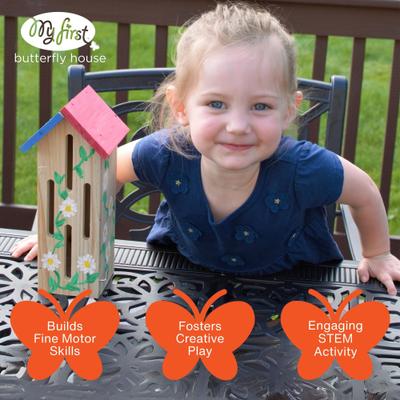 Show full view: Natures Way Bird Products My First Butterfly Bird House, Brown slide 5 of 6