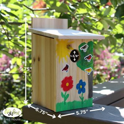 Show full view: Natures Way Bird Products My First Bird House with Viewing Window, Brown slide 2 of 7