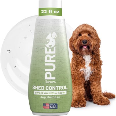 TropiClean TropiClean Pure Sweet Meadow Shed Control Dog & Cat Shampoo, 22-fl oz