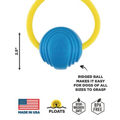 Show full view: Project Hive Pet Company Looped Ball Dog Toy, Medium, 2 count, Green & Blue slide 6 of 12