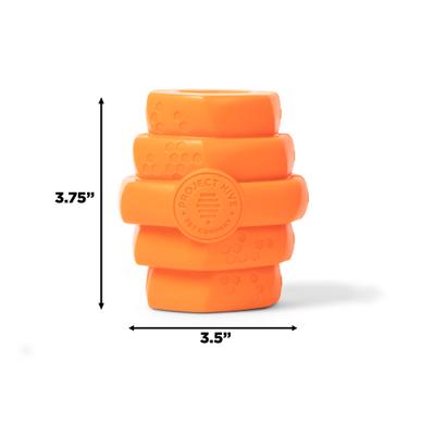 Show full view: Project Hive Pet Company Sweet Mango Scented Hive Chew Dog Toy, Orange, Large slide 5 of 5