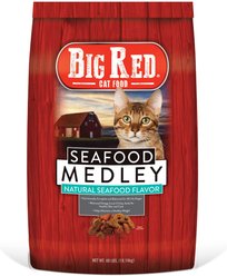 Big Red Seafood & Fish Medley Dry Cat Food, 40-lb bag