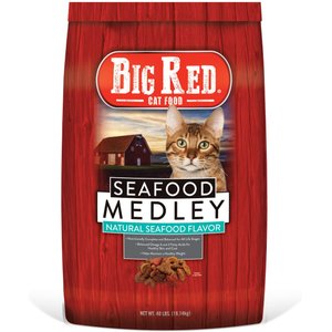 Big Red Seafood & Fish Medley Dry Cat Food, 40-lb bag
