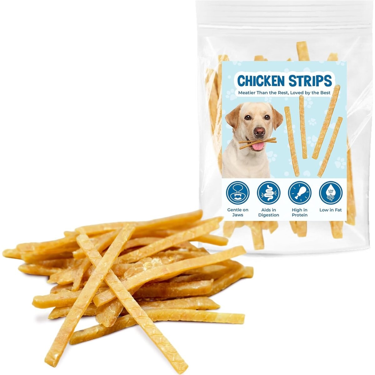 Vila Chicken Strip Chicken Freeze-Dried Dog Treats, 2.3-oz bag