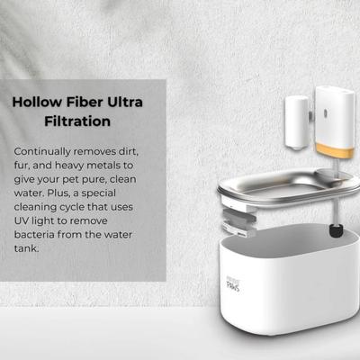 Show full view: Penthouse Paws Smart Wireless Stainless Steel Dog & Cat Water Fountain, White, 118-oz slide 7 of 12