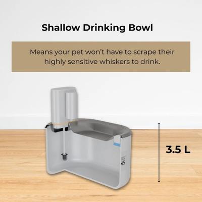 Show full view: Penthouse Paws Smart Wireless Stainless Steel Dog & Cat Water Fountain, White, 118-oz slide 4 of 12