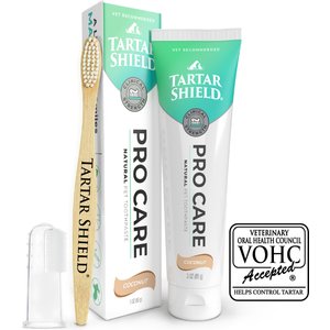 Tartar Shield Pro Care Enzymatic Coconut Flavor Dog & Cat Dental Kit, 3 -oz tube
