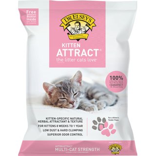 Dr. Elsey's Kitten Attract Clumping Clay Cat Litter, 20-lb bag slide 1 of 8