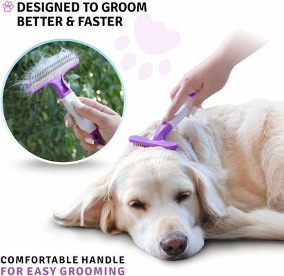 Show full view: POODLIE Poodle Pet Dog Grooming Rake, Purple slide 4 of 9