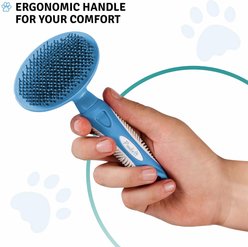 POODLIE Round Bristle Brush for Dogs & Cats, Blue slide 2 of 9