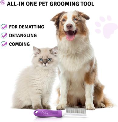 Show full view: POODLIE Poodle Pet Detangling Dog & Cat Comb, Purple slide 5 of 10