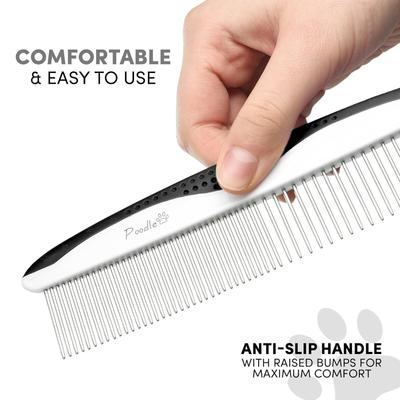 Show full view: POODLIE Poodle Pet Dog Combs, 2 count, Black slide 5 of 7